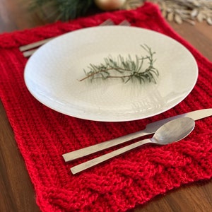 Holiday Crochet Place setting PATTERN | Crochet Christmas Decor | Beginner Guide | Home Decor, Handmade Holiday image 4
