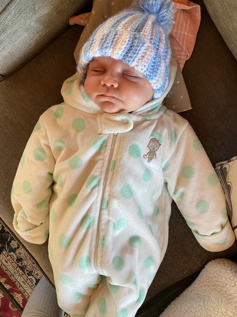 Crochet Hat Anleitung für Anfänger | Baby Mütze Muster | Neugeborenen Mütze | DIY Unisex Baby Mütze PDF Bild 4