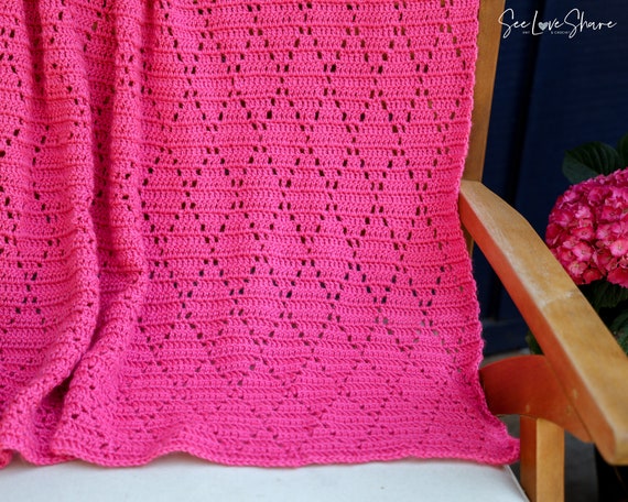 Diamond baby blanket crochet pattern hot sale