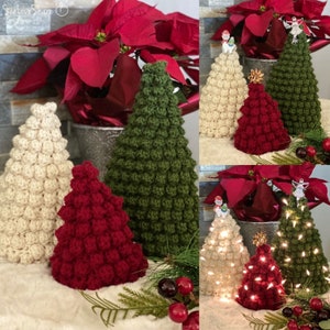 Crochet Christmas Trees Set of 3 Patterns, holiday decor, gift, handmade, ornament, pattern image 6