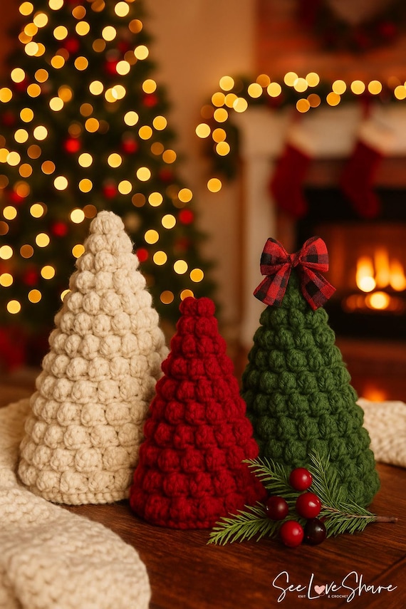 Crochet Christmas Tree | Crochet Tree Pattern | 3-Sizes, Beginner Friendly Holiday decor, ornament