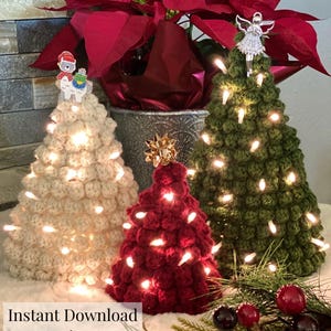 Weihnachtsbaum Häkelanleitung | 3 Größen Anfänger Urlaub Dekor | Einfaches DIY Weihnachtsbaum PDF Bild 5
