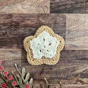 STAR Christmas Sugar Cookie Ornament Crochet Pattern, gift, present, decor, handmade image 2