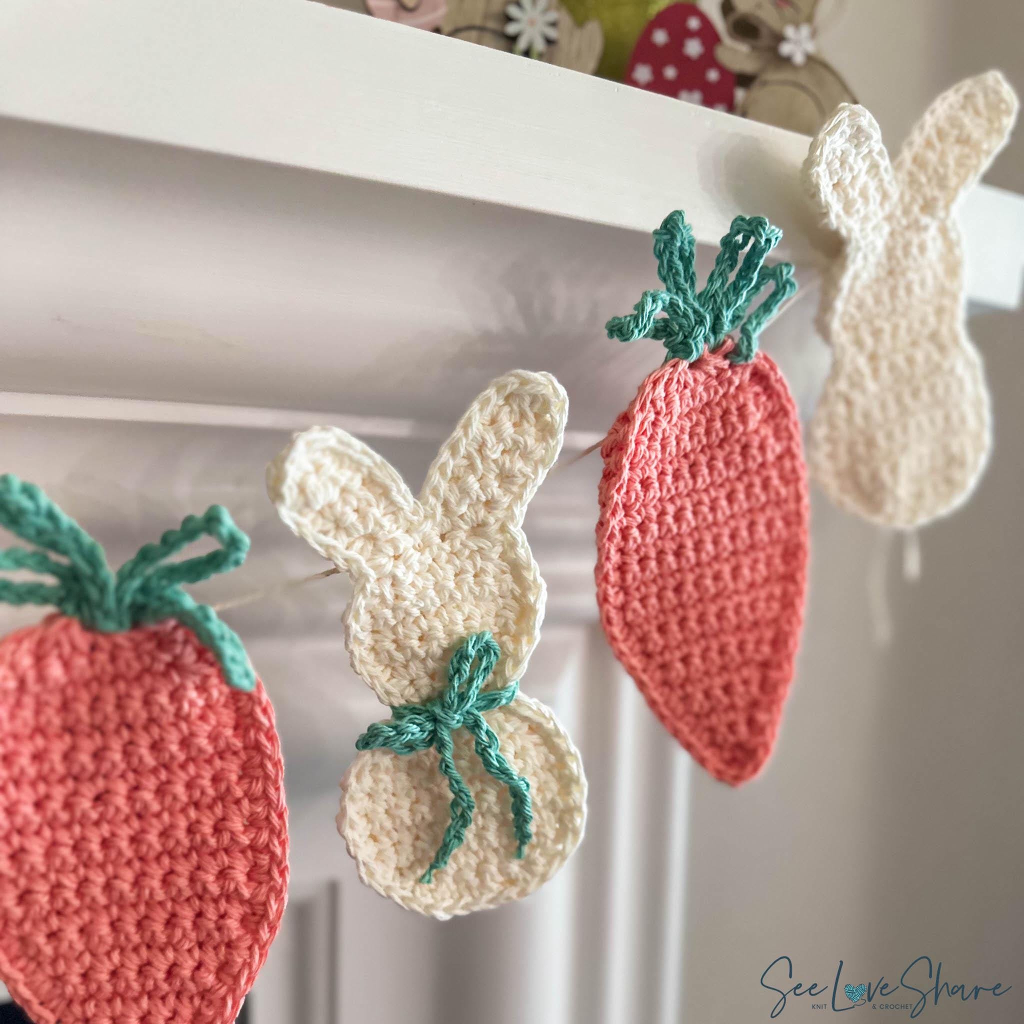 Crochet Easter Bunny & Carrot Garland Pattern | Beginner Friendly ...