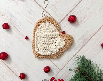 MITTEN Winter Sugar Cookie Ornament - Crochet Pattern, gift, present, decor, handmade, christmas, hostess, holiday