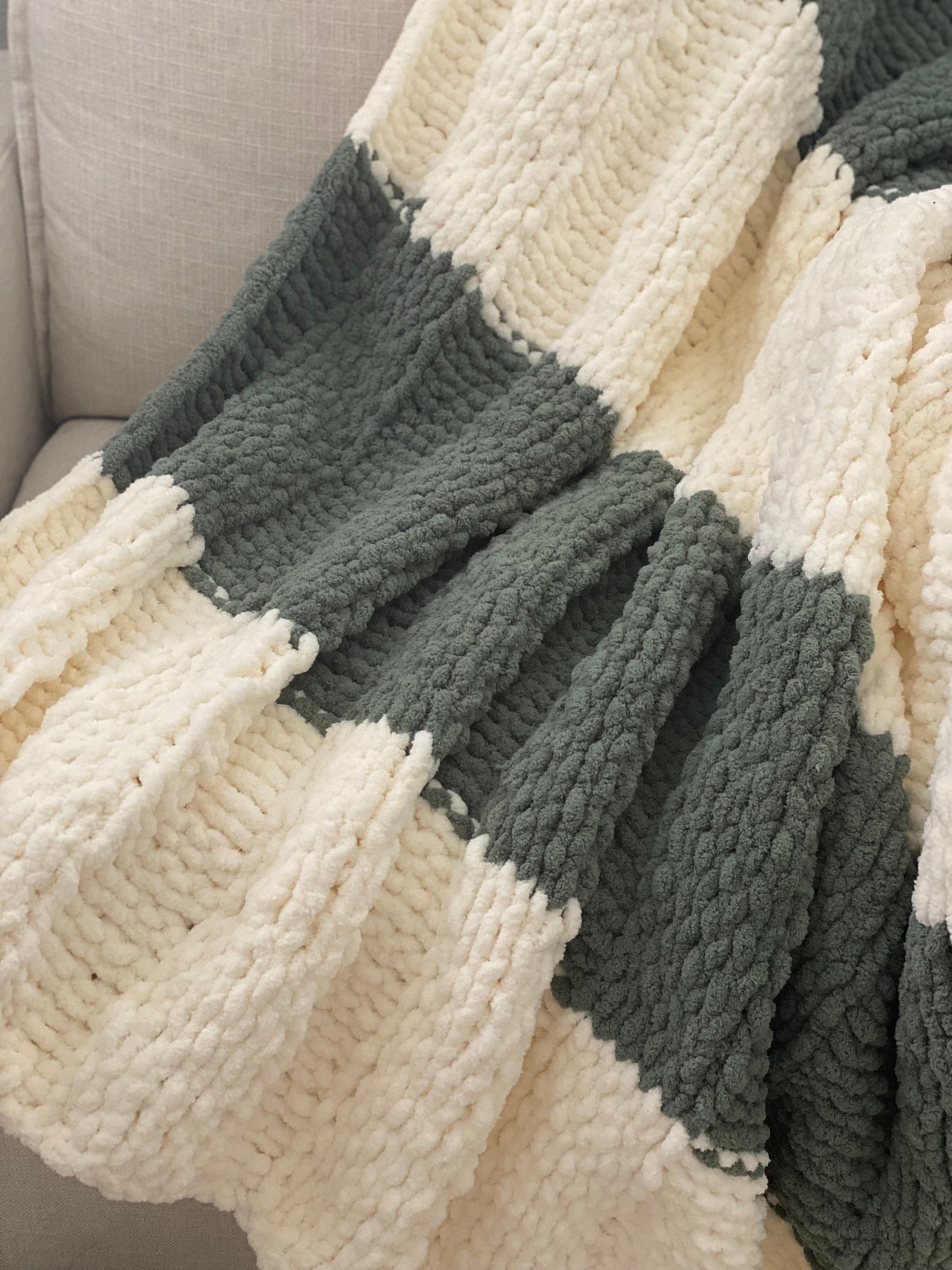 Easy Peasy Chunky Knit Throw Pattern Etsy