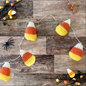 Crochet Candy Corn Pattern Plushy | Crochet Halloween PATTERN: for Garland, Embellishment, Gift, Trick or Treat