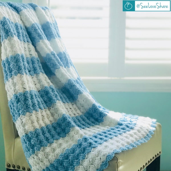 Easy Peasy Crochet Baby Blanket PATTERN - Beginner friendly, Shower gift, newborn
