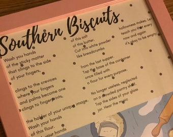 Southern Biscuits Poetry Print