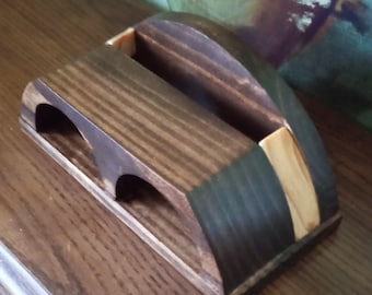 Custom HANDMADE cell phone stand and passive amplifier.