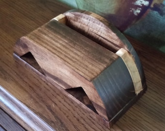 Custom HANDMADE cell phone stand and passive amplifier.