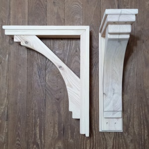 Large handmade old barn style corbels PAIR.