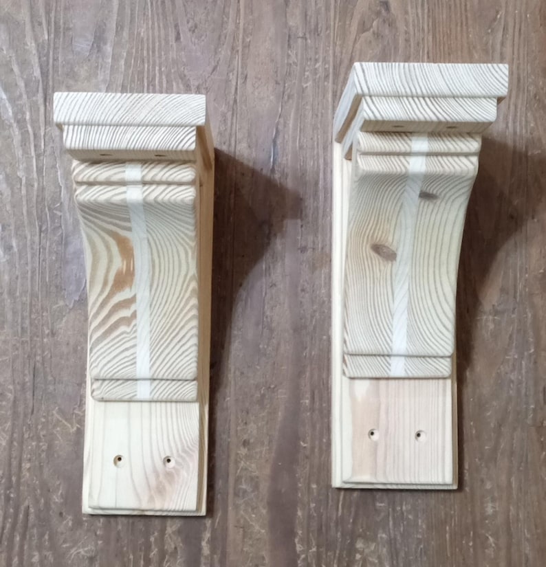 Rectangular Corbel 4 Inch WIDE Large Handmade Old Barn Style Corbels PAIR - Etsy