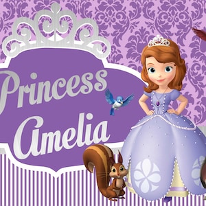 Princess sofia editable birthday banner, Princess Sofia Party