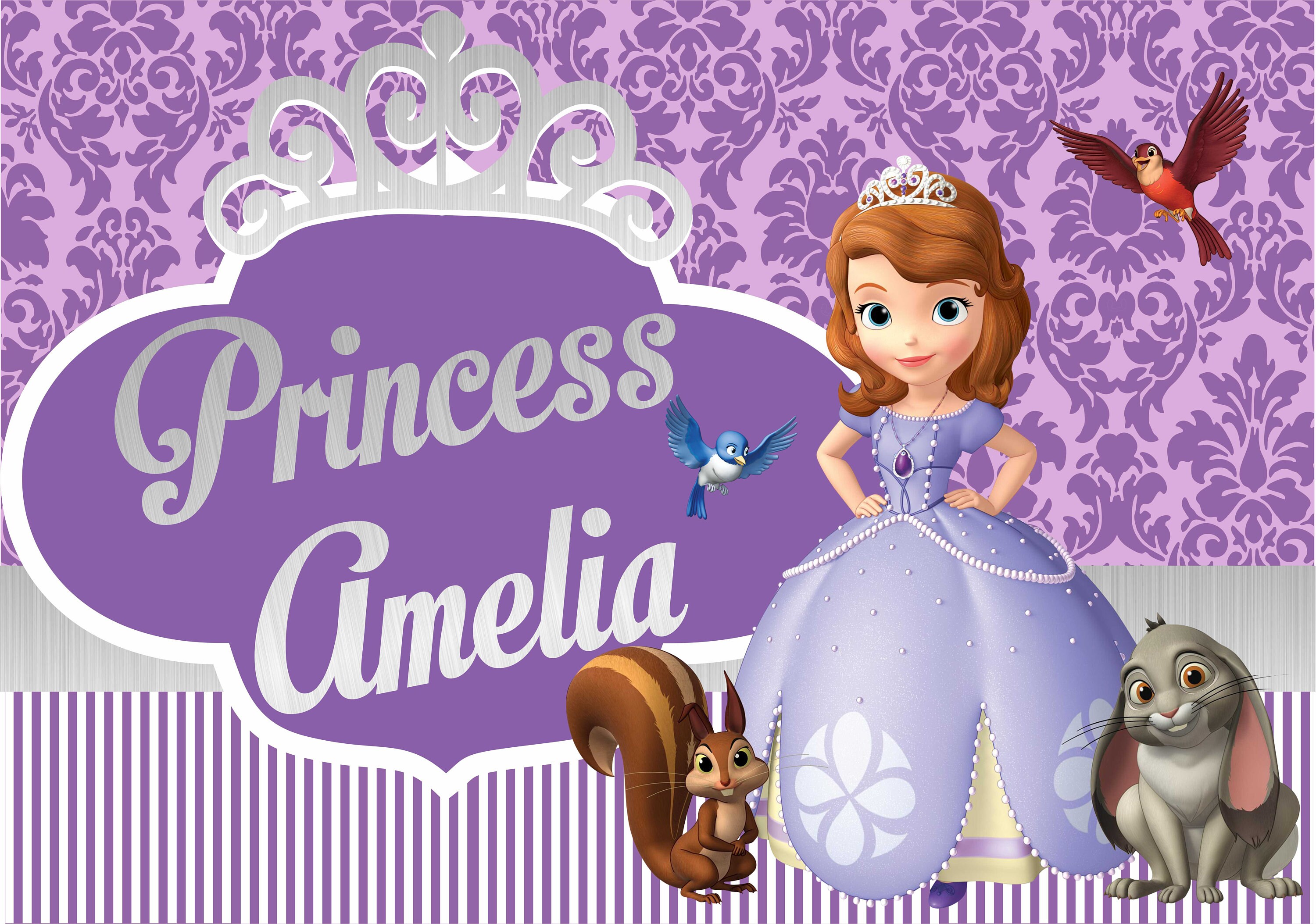 Princess Sofia Editable Birthday Banner Princess Sofia Party Etsy UK