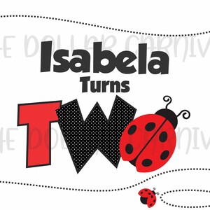 Lady Bug Birthday Banner Personalized