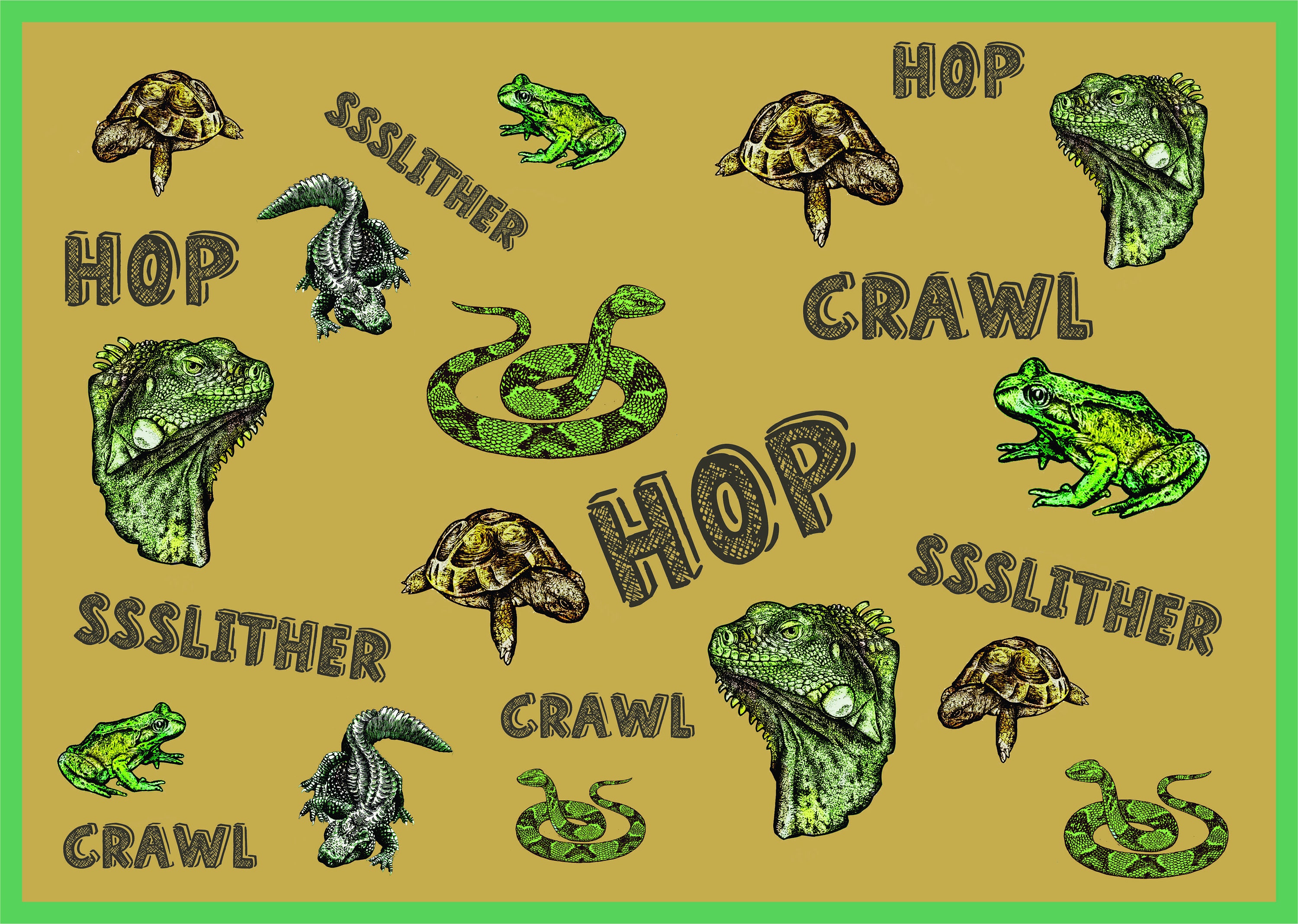 Reptile Party Banner Backdrop for boys party Reptiles Hand Etsy