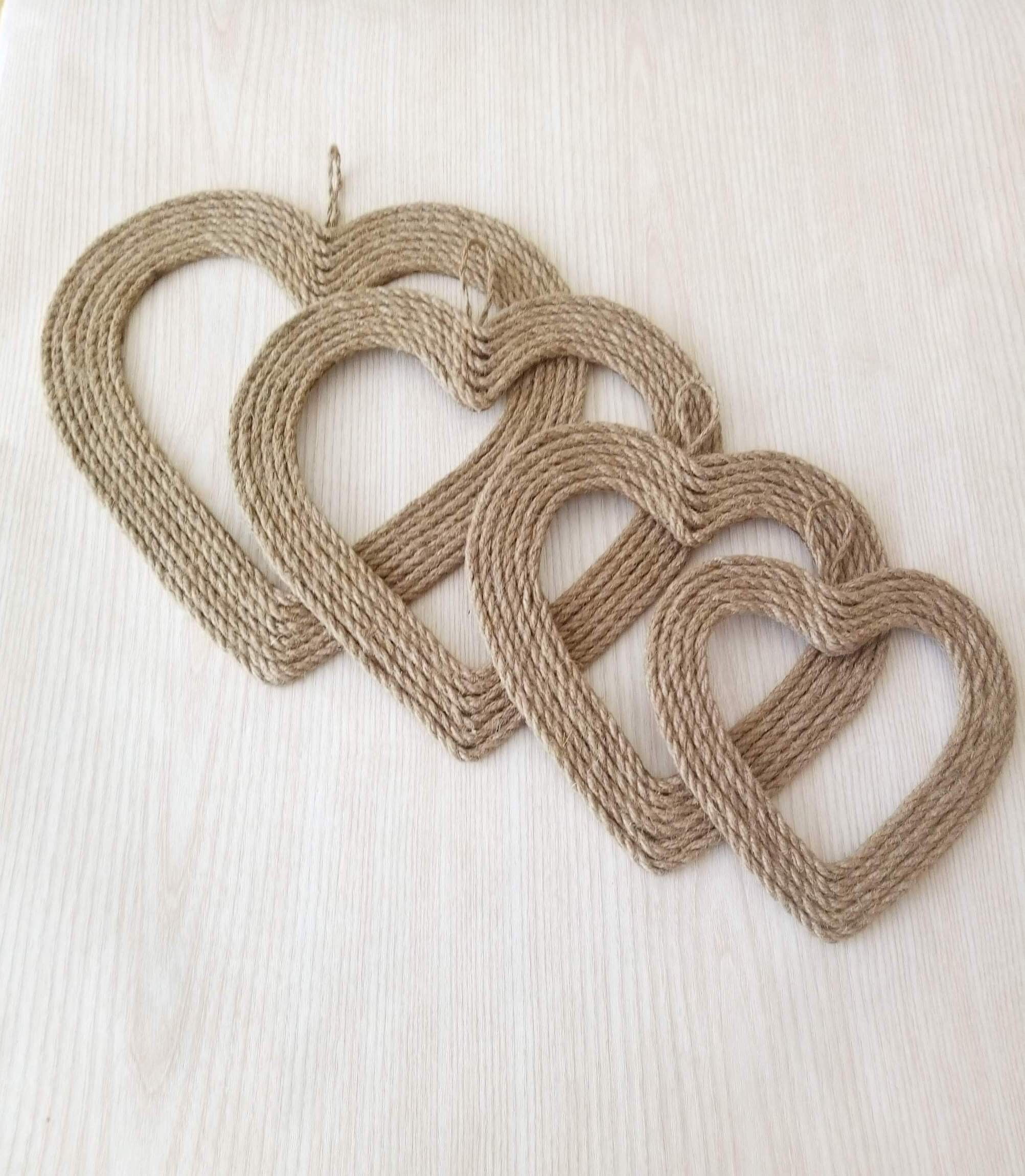 Jute rope wreath Rope wall art Rope wall decor DIY basics Etsy