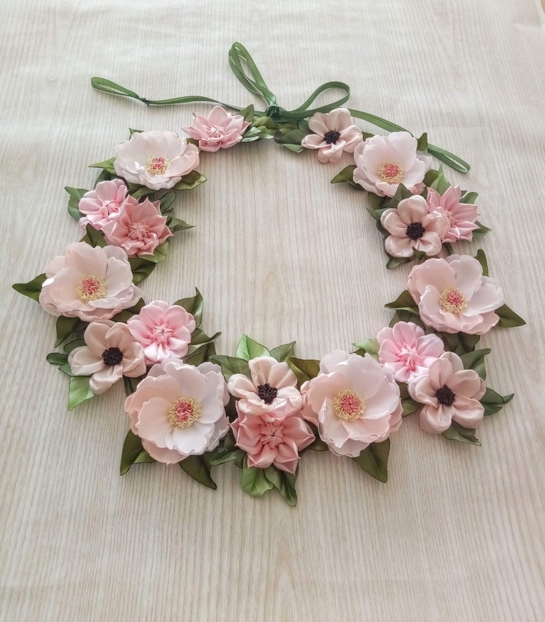 Flower Garland Wall Decor Light Pink Garland Party Garland Etsy