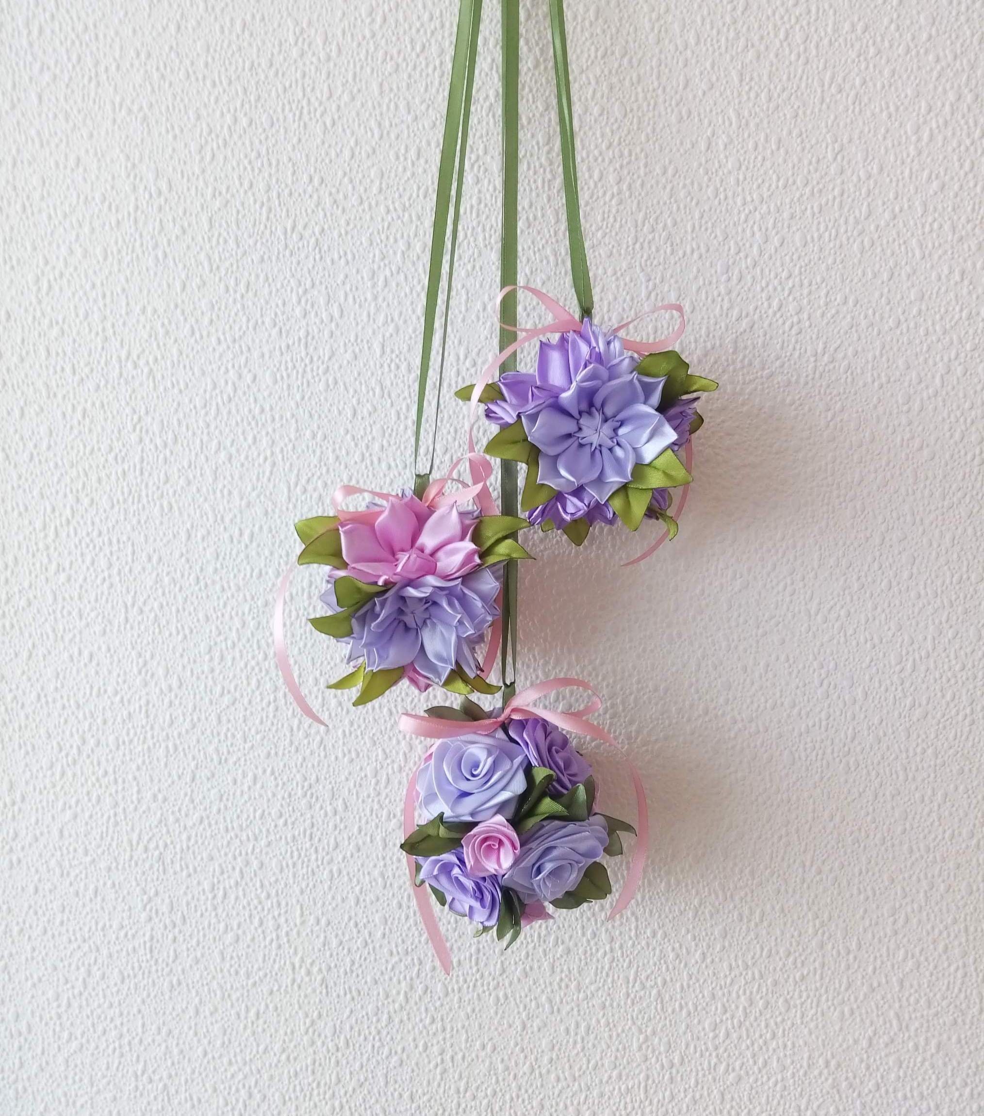 Hanging flower balls Kissing Ball Flower Ball Flower Etsy