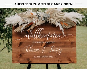 Aufkleber für Willkommensschild "Lieselotte" - Aufkleber für Hochzeitsschild - Vinylfolie zum Aufkleben