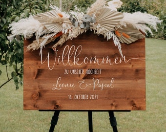 Wooden welcome sign "Leni" - wedding sign