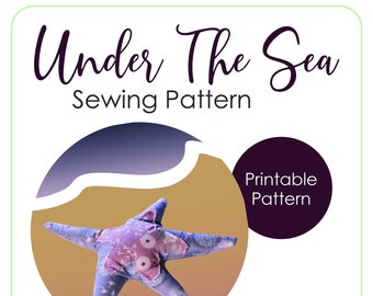 Under The Sea Dog Toy, PDF Sewing Pattern, dog sewing pattern, dog accessories sewing pattern, personalized dog toy, custom dog toy, animal