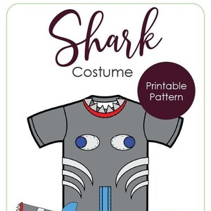 Shark Bait, PDF Sewing Pattern, dog sewing pattern, large dog halloween costume, small dog costume, funny dog costume, halloween dog sweater image 1