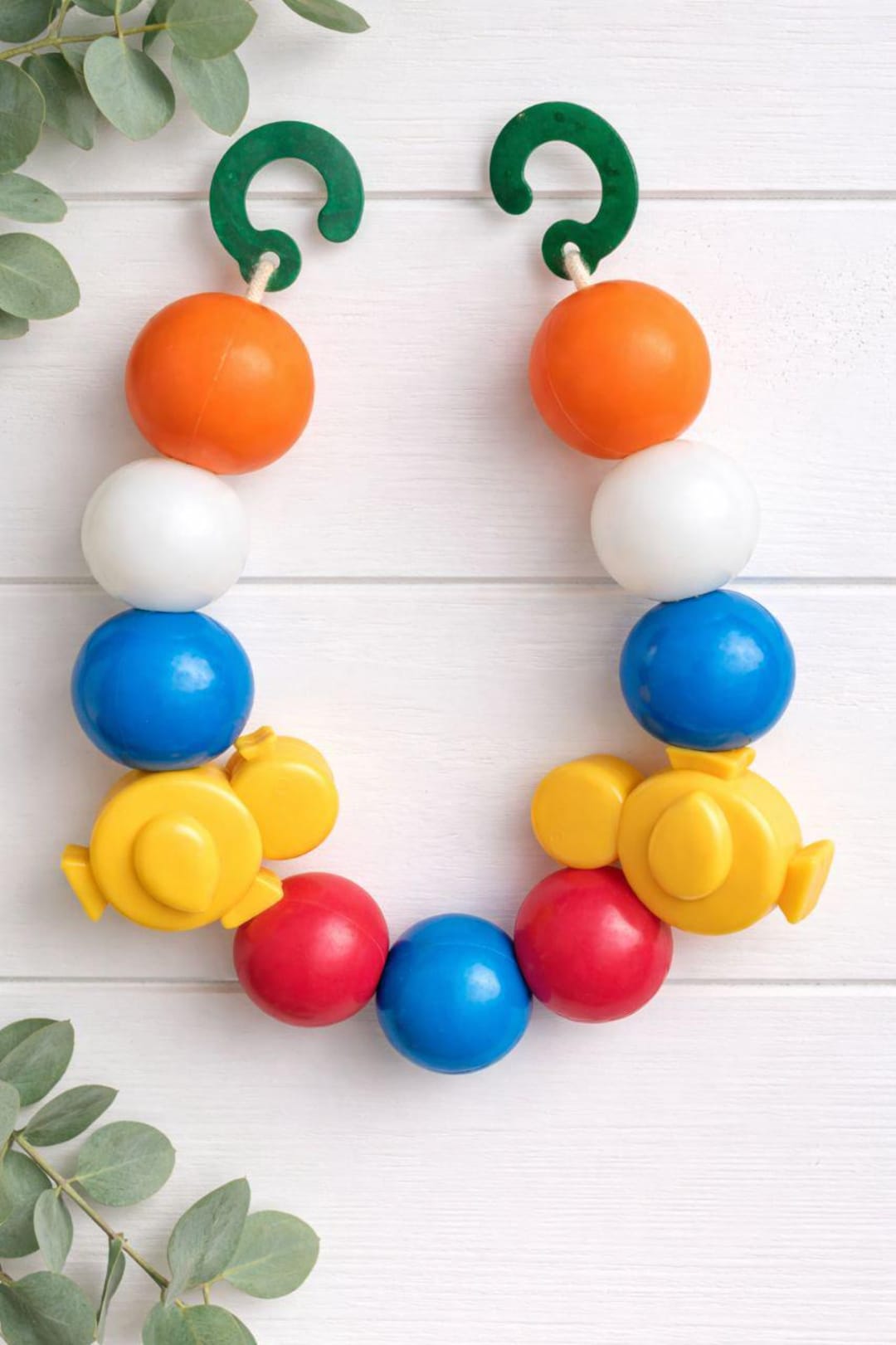 Soveit Rattle Vintage Soviet Stroller Toy Garland, USSR Baby Pram Toy, Retro Plastic ...