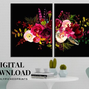 Boho Wall Art Print Floral Printable Girl Nursery Digital - Etsy