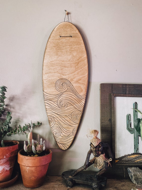 Waves Mini Board Wall Art Surf Art Surf Style Wall Art Etsy