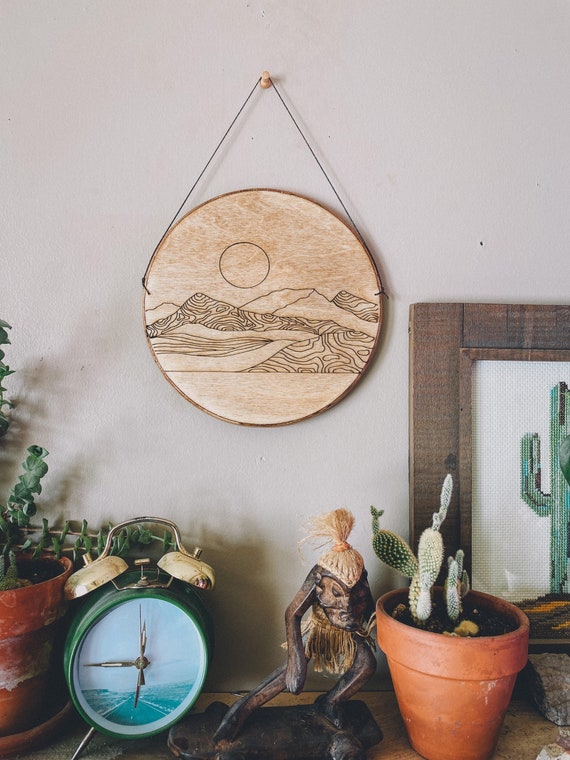 Topo Mountain Circle Wooden Wall Hanging Topography Mountain Art Mountains Boho Boho Decor Outdoors Wood Art Circle Rustic Decor Etsy Canada
