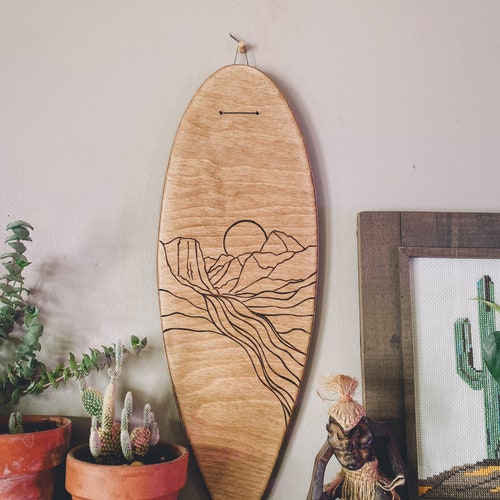 Longboard/surf Style Wall Decor Surf Style Surfboard Etsy