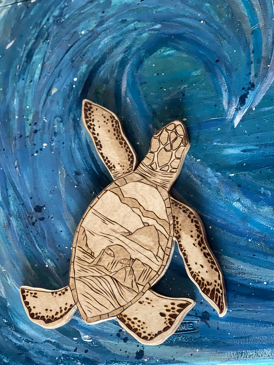 Wooden Sea Turtle Wall Art Sea Turtle Turtle Art Sea Turtle Etsy