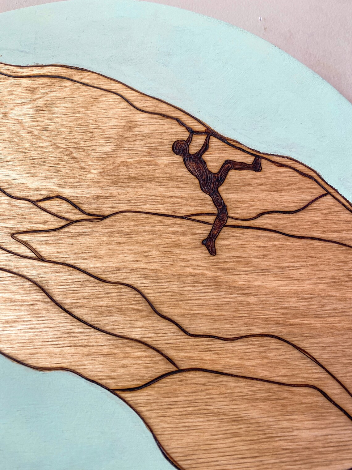 Wooden Rock Climbing Wall Art Rock Climbing Wall Rock Etsy