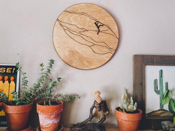 Rock Climbing Wooden Wall Hanging Rock Climbing Wall Decor - Etsy