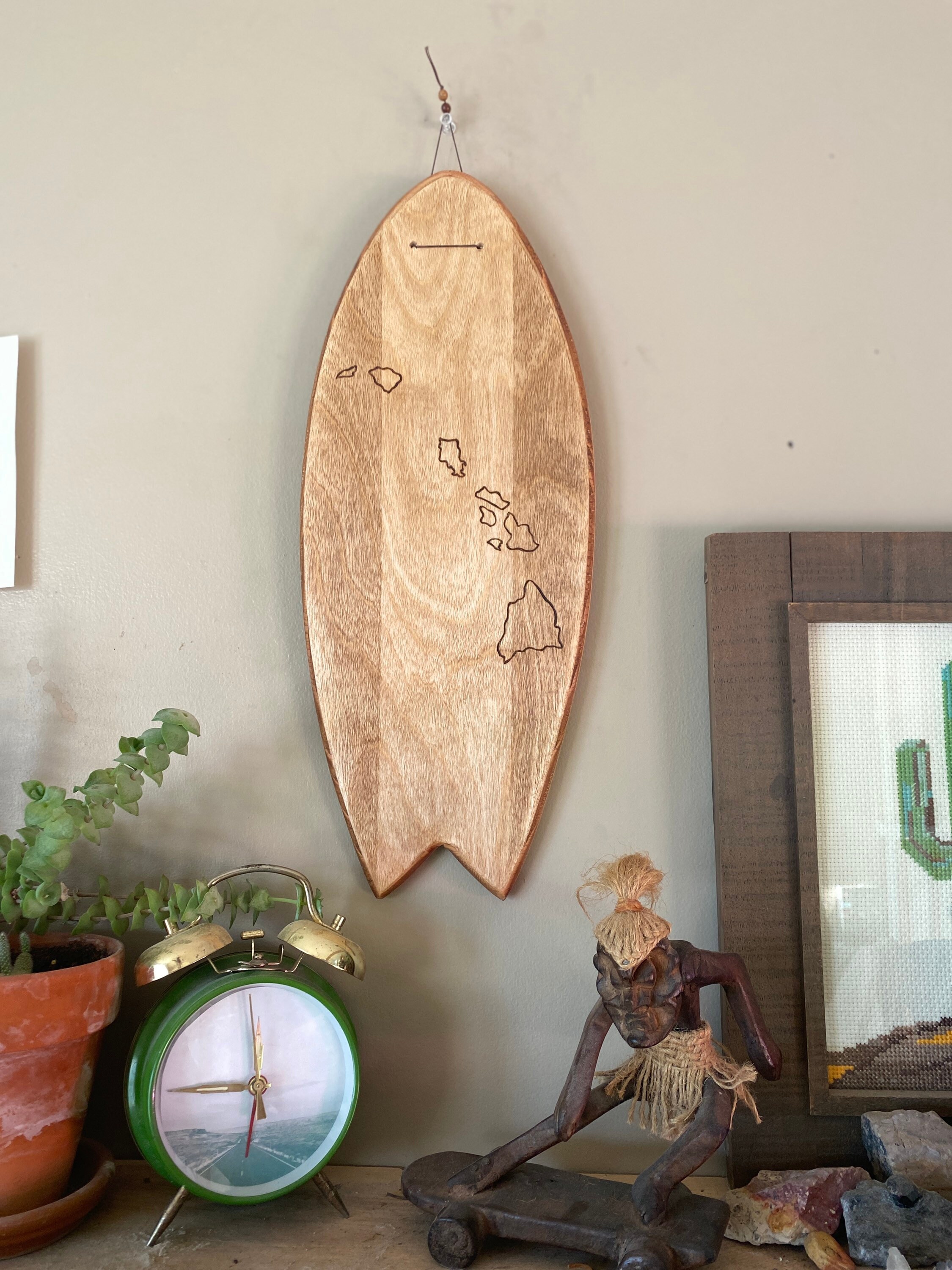 Hawaiian islands mini surf wall hanging Hawaiian Hawaii Etsy