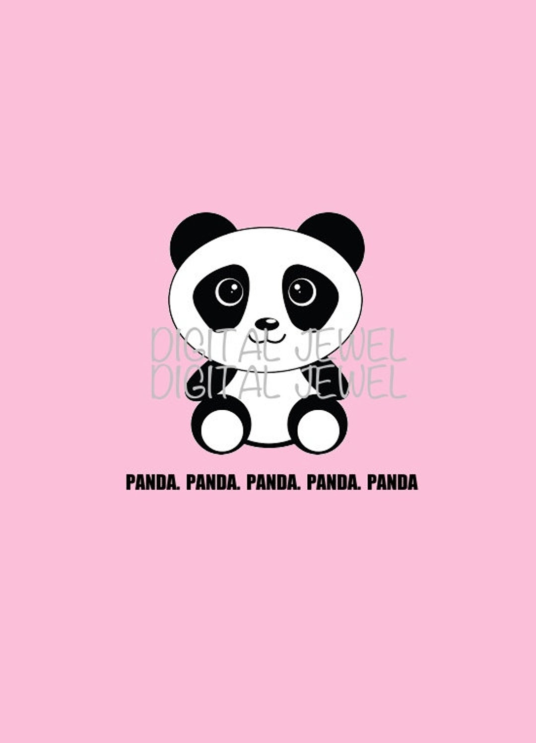 PINK Cute Panda Print Panda Bear iPhone Wallpaper - Etsy