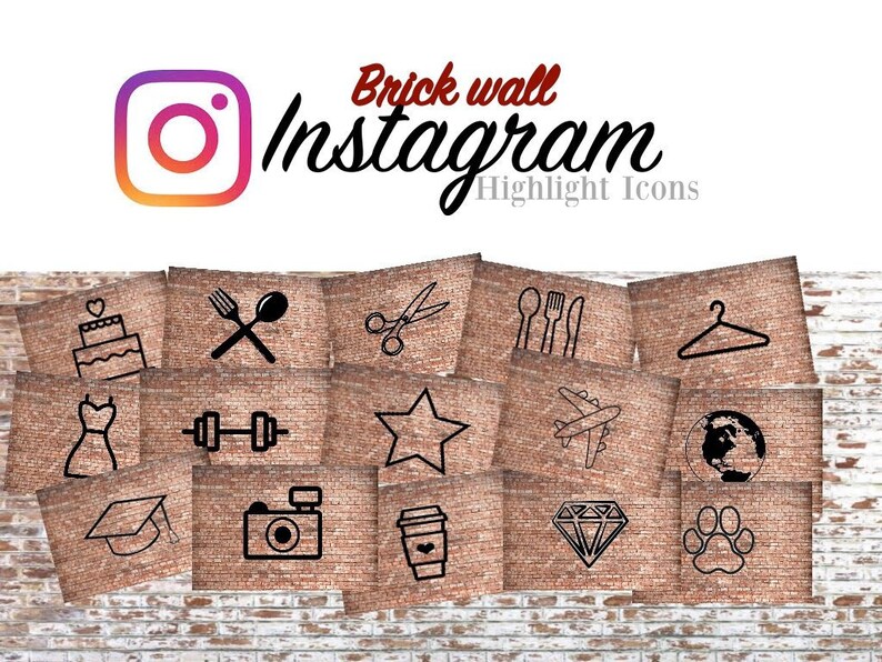 Brick Wall Instagram Highlight Covers Instagram Highlight Etsy