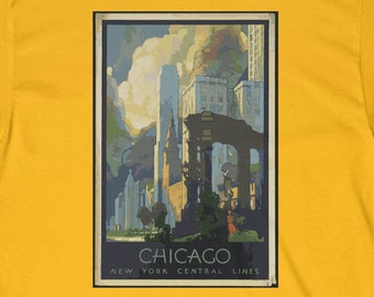 Chicago - New York Central - Vintage - Travel Poster