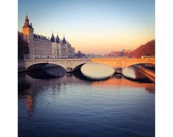 Paris Brücke bei Sonnenaufgang Fotografie, Paris, Frankreich