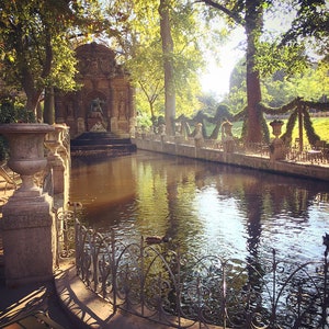 Paris Medici Fountain Jardin du Luxembourg Fotografi Paris, Frankrike Foto Väggdekor Paris Trädgård Foto Souvenir Fine Art Present Fransk