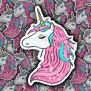 Unicorn Vinyl Sticker | Stickers for Hydroflask | Laptop Stickers | Waterproof | Small Gifts for Her or Him | Fairytale | Magical Creatures