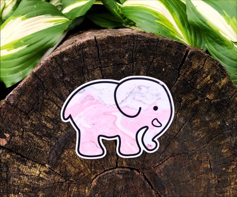Marble Elephant Vinyl Sticker Stickers for Hydroflask Etsy