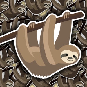 Sloth Vinyl Sticker | Stickers for Hydroflask | Laptop Stickers | Waterproof | Cute Stickers | Small Gifts for Her or Him | Animal Stickers