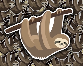 Leuke vinylsticker luiaard | Waterdichte laptopsticker