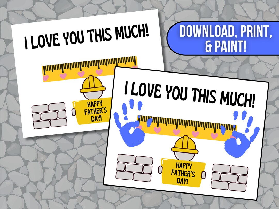 Relationship Ruler Craft Construction Dad Handprint Art – Father's Day Gift (digital Download ...