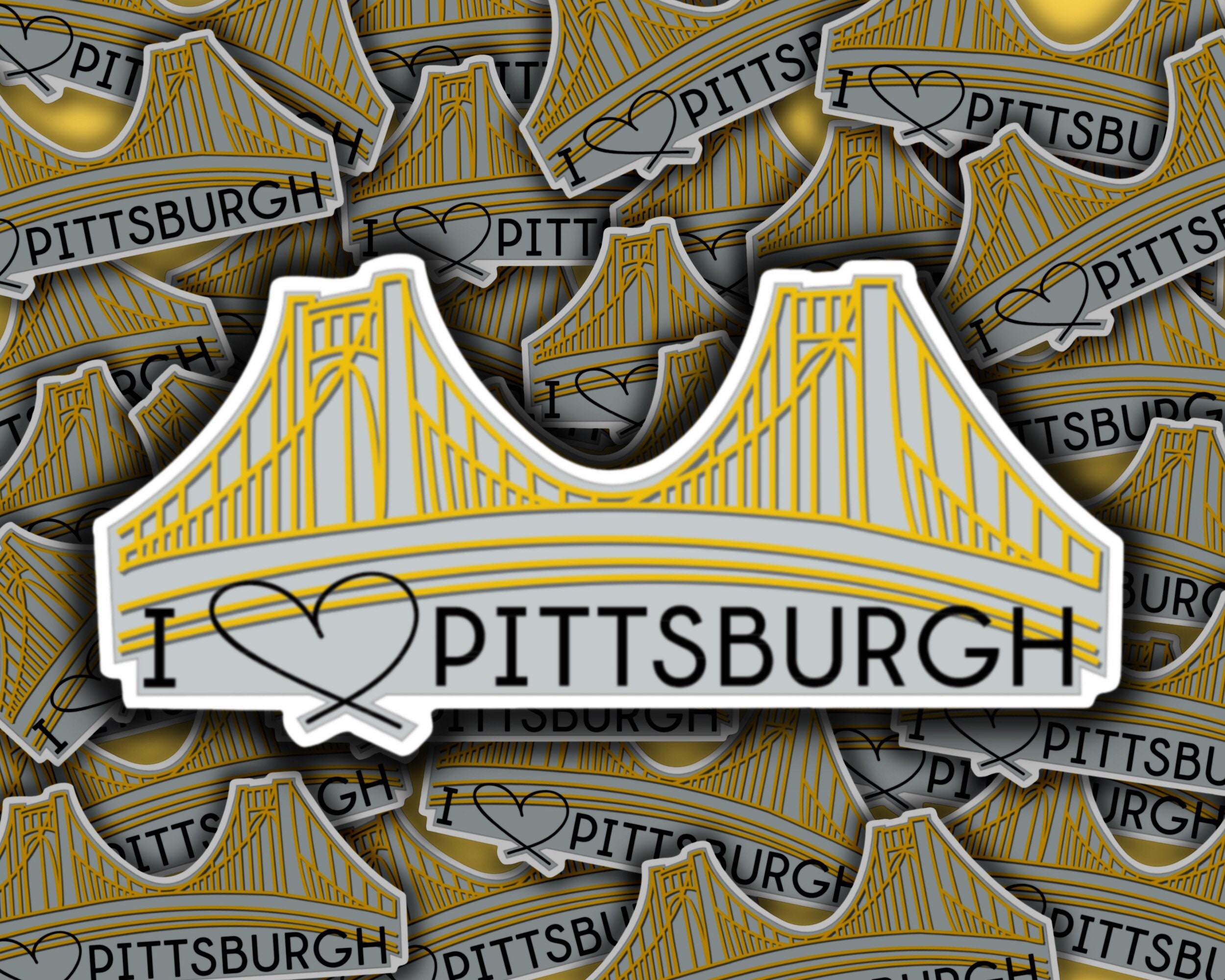 I Love Pittsburgh Vinyl Sticker Stickers for Hydroflask Etsy
