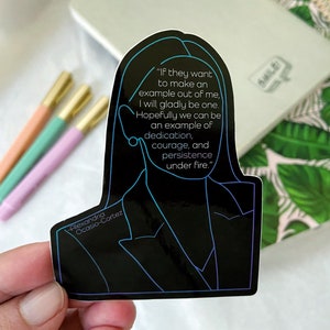 AOC Quote Vinyl Sticker | Alexandria Ocasio-Cortez | Stickers for Hydroflask | Laptop Stickers | Waterproof | Small Gifts | Empowerment