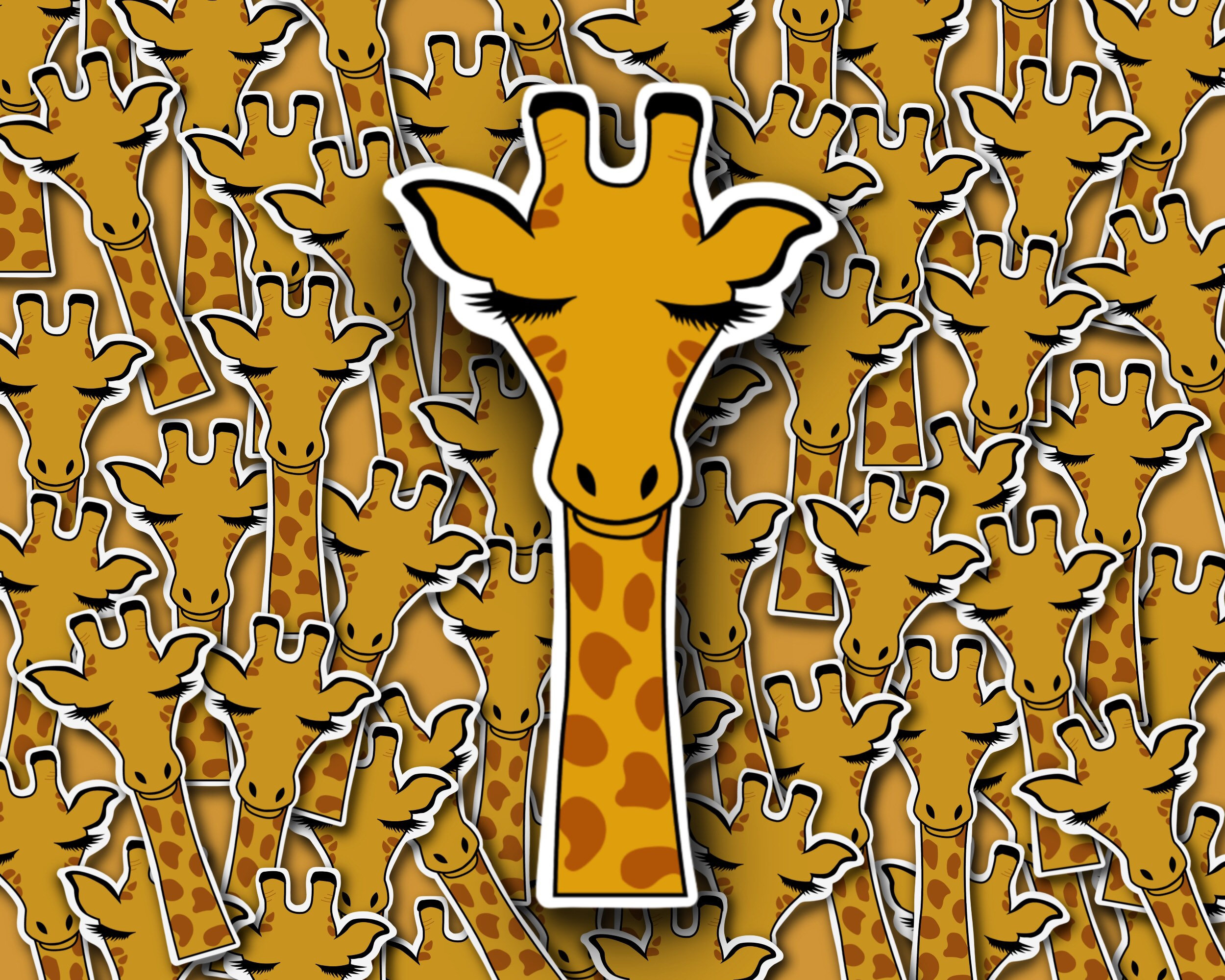 Giraffe Vinyl Sticker | Stickers for Hydroflask | Laptop Stickers ...